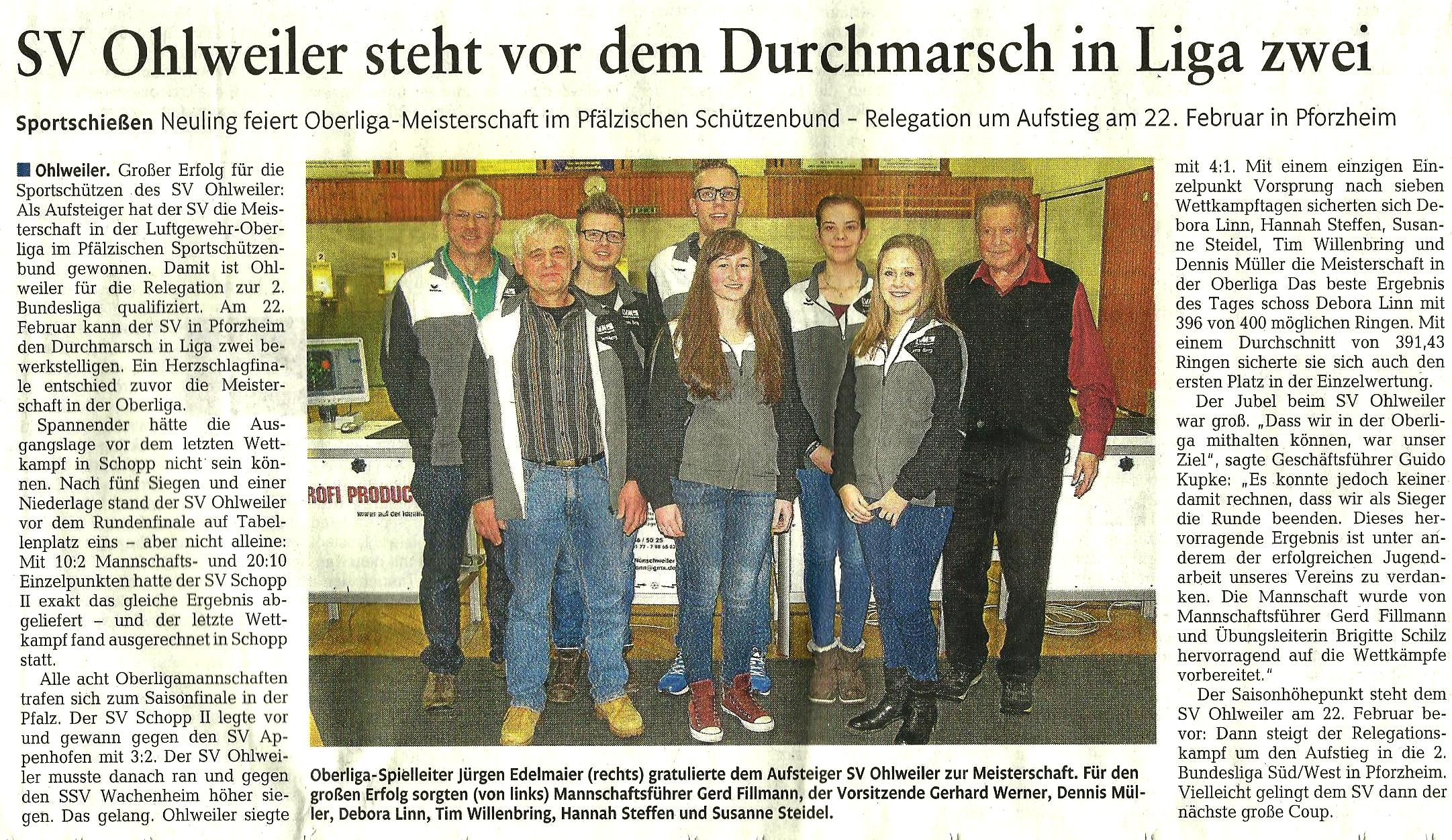 Rhein-Zeitung 07.01.2015