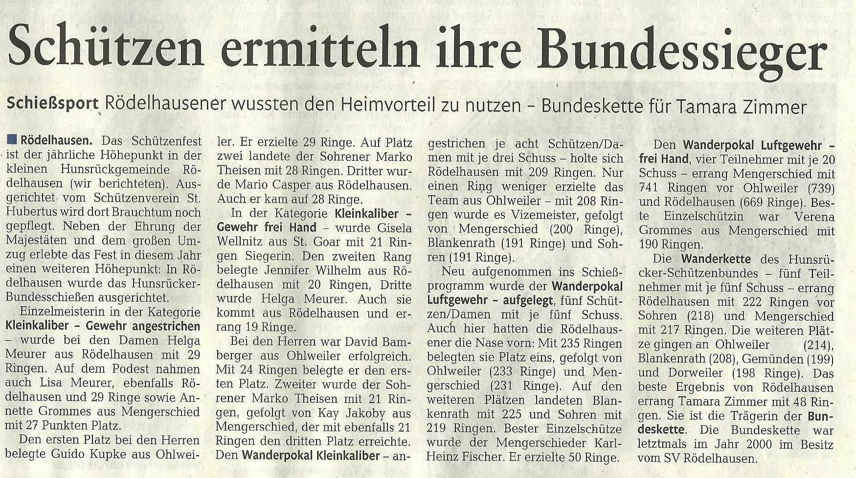 Rhein-Zeitung 27.08.2015